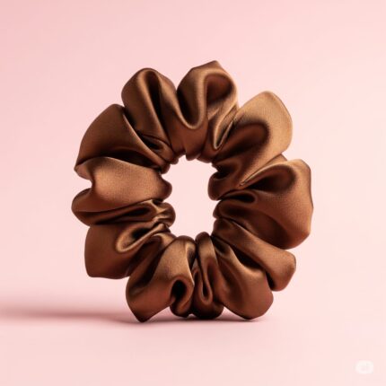 Allsisterss Satin Silk Scrunchie – Toffee Tan
